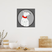 BULL TERRIER RED COLLAR PUPPY POSTER (Küche)