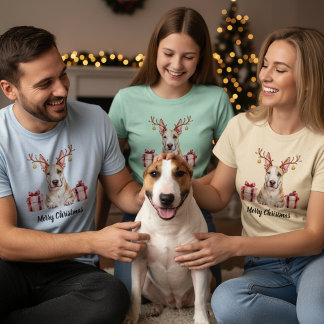 Bull Terrier Reindeer T-Shirt