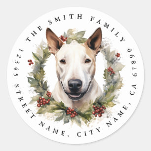 Bull Terrier Round Stickers