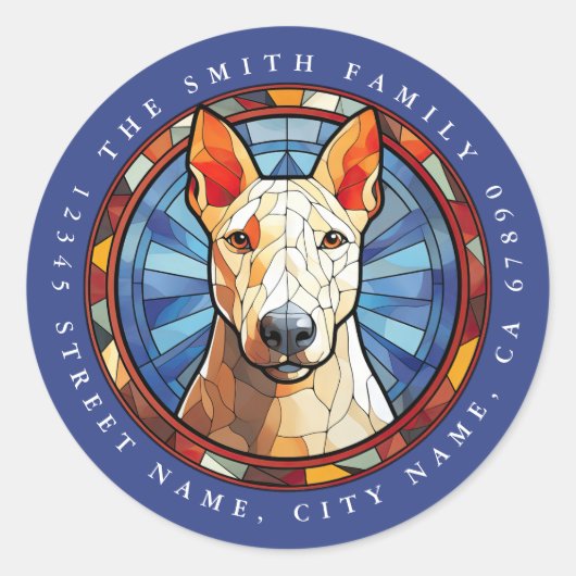Bull Terrier Round Stickers (Vorderseite)