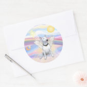 Bull Terrier Runder Aufkleber (Umschlag)