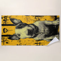 Bull Terrier Schädel Grunge Kunst