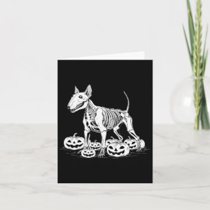 Bull Terrier Skeleton Geburtstag Halloween Mens Wo Karte