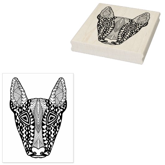 Bull Terrier Sketch Gummistempel (Stempel)