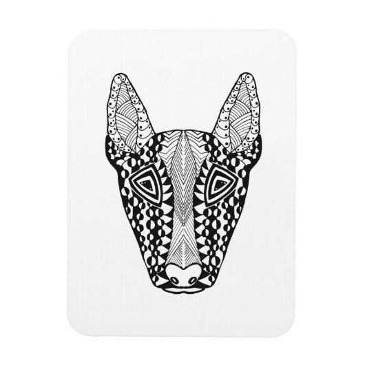 Bull Terrier Sketch Magnet (Vertikal)