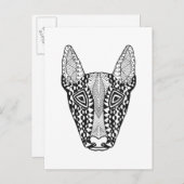 Bull Terrier Sketch Postkarte (Vorne/Hinten)