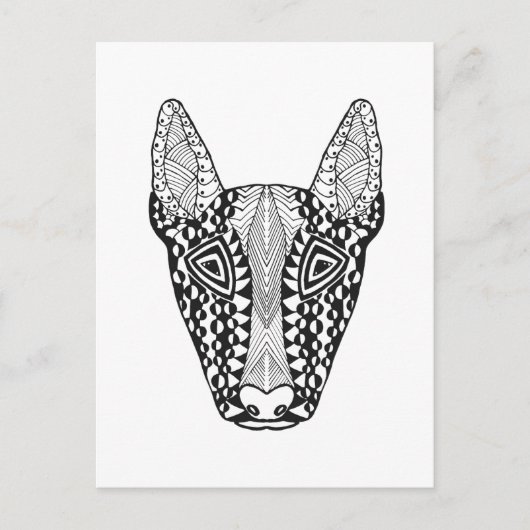 Bull Terrier Sketch Postkarte (Vorderseite)