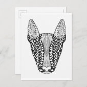 Bull Terrier Sketch Postkarte (Vorne/Hinten)