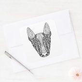 Bull Terrier Sketch Quadratischer Aufkleber (Umschlag)