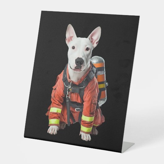 Bull Terrier Sockelschild (Vorderseite)