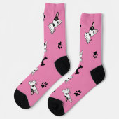 Bull Terrier Socken (Linkes Detail)