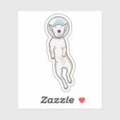 Bull Terrier Space Aufkleber (Blatt)