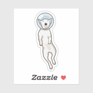 Bull Terrier Space Aufkleber