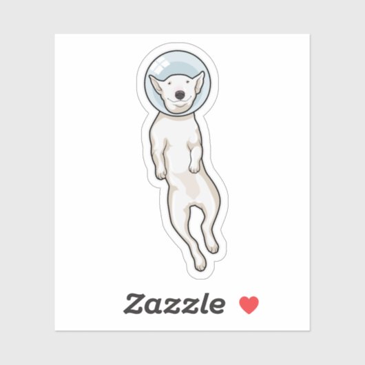 Bull Terrier Space Aufkleber (Blatt)