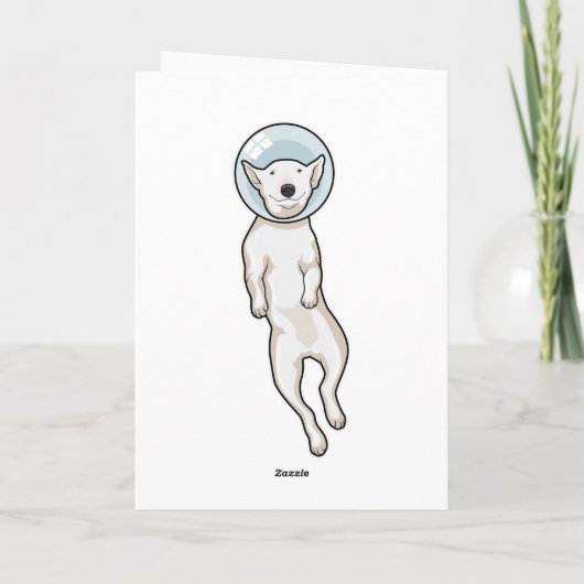 Bull Terrier Space Karte (Rückseite)