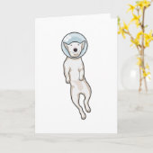 Bull Terrier Space Karte (Gelbe Blume)