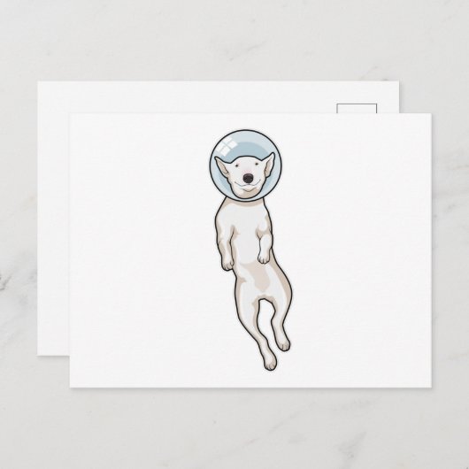 Bull Terrier Space Postkarte (Vorne/Hinten)