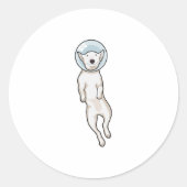 Bull Terrier Space Runder Aufkleber (Vorderseite)