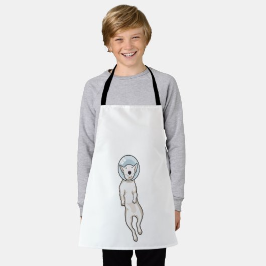 Bull Terrier Space Schürze (Getragen)