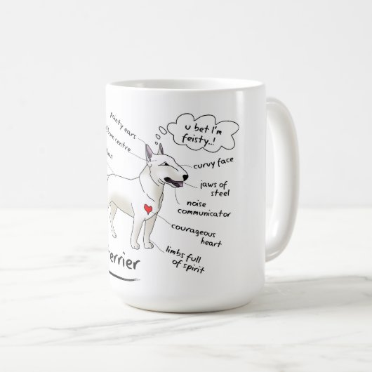 Bull Terrier Tasse (VorderseiteRechts)