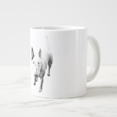 Bull Terrier Tasse – Seelischer Kampfgeist, im Mit (Vorderseite Rechts)