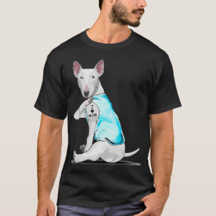 Bull Terrier Tattoos I Liebe MAMA Sitzen Geschenk  T-Shirt