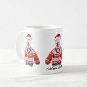Bull Terrier Tragen hässlich Sweater Xmas Hund Lov Kaffeetasse (Vorderseite Links)
