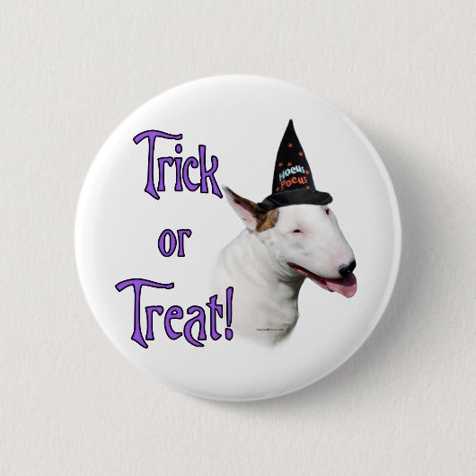 Bull Terrier Trick Button (Vorderseite)