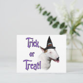 Bull Terrier Trick Postkarte (Stehend Vorderseite)