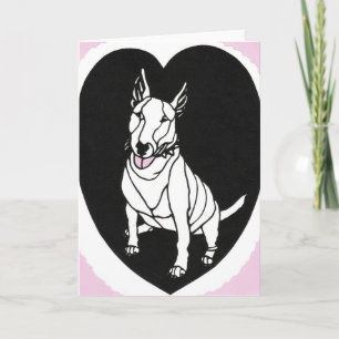 Bull Terrier Valentine Feiertagskarte