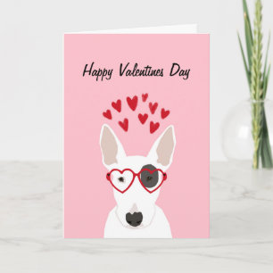 Bull Terrier Valentines Liebe Card Feiertagskarte