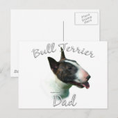 Bull Terrier Vater 2 Postkarte (Vorne/Hinten)
