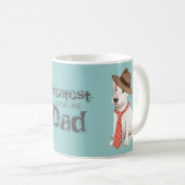 Bull Terrier Vater Kaffeetasse (VorderseiteRechts)