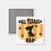 Bull Terrier Vater Magnet (Vorderseite/Rückseite)