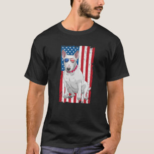 Bull Terrier Vater Mama American Flag Miniaturbull T-Shirt