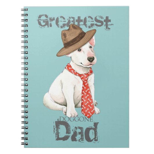 Bull Terrier Vater Notizblock (Vorderseite)