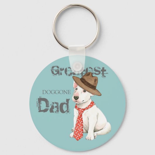 Bull Terrier Vater Schlüsselanhänger (Vorderseite)