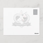 Bull Terrier vermisst Postkarte (Rückseite)