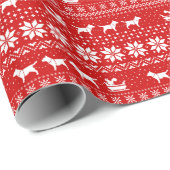 Bull Terrier Weihnachts-Schlittenfahrt mit Eichhör Geschenkpapier (Rolleneckpunkt)