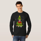 Bull Terrier Weihnachtsbaum Lichter Weihnachten Do T-Shirt (Vorne ganz)