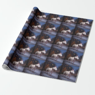 Bull Terrier Weihnachtsfest Saison Geschenkpapier