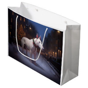 Bull Terrier Weihnachtsfest Saison Große Geschenktüte