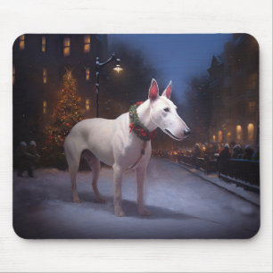 Bull Terrier Weihnachtsfest Saison Mousepad