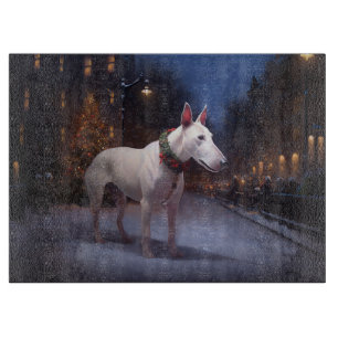 Bull Terrier Weihnachtsfest Saison Schneidebrett