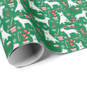 Bull Terrier Weihnachtshund Geschenkpapier (Rolleneckpunkt)