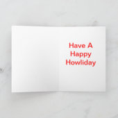 Bull Terrier Weihnachtskarte Feiertagskarte (Innenseite)