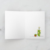 Bull Terrier Weihnachtskarte Feiertagskarte (Innenseite)