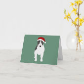 Bull Terrier Weihnachtskarte Karte (Gelbe Blume)
