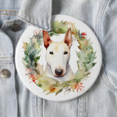 Bull Terrier Weihnachtsmann Button (Beispiel)