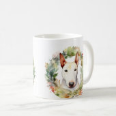 Bull Terrier Weihnachtsmann Kaffeetasse (VorderseiteRechts)